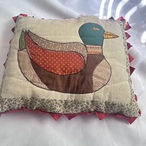 Vintage handmade Duck Patterned Decorative Pillow